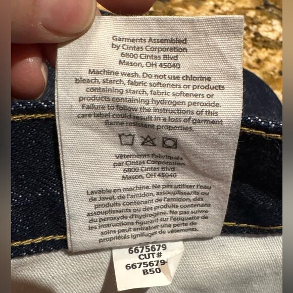 Carhartt FR Mens Size 50 x 30 Fire Resistant 100% Cotton Denim Jeans - Picture 7 of 8